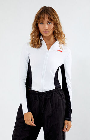 x PacSun Racer Zip Up Long Sleeve Top image number 3