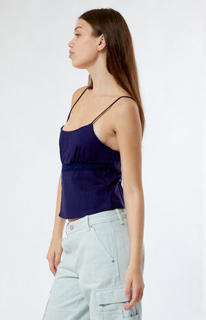 Lace Tie Back Cami Top image number 4