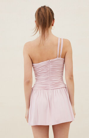 Charisa One Shoulder Rosette Mini Dress image number 4