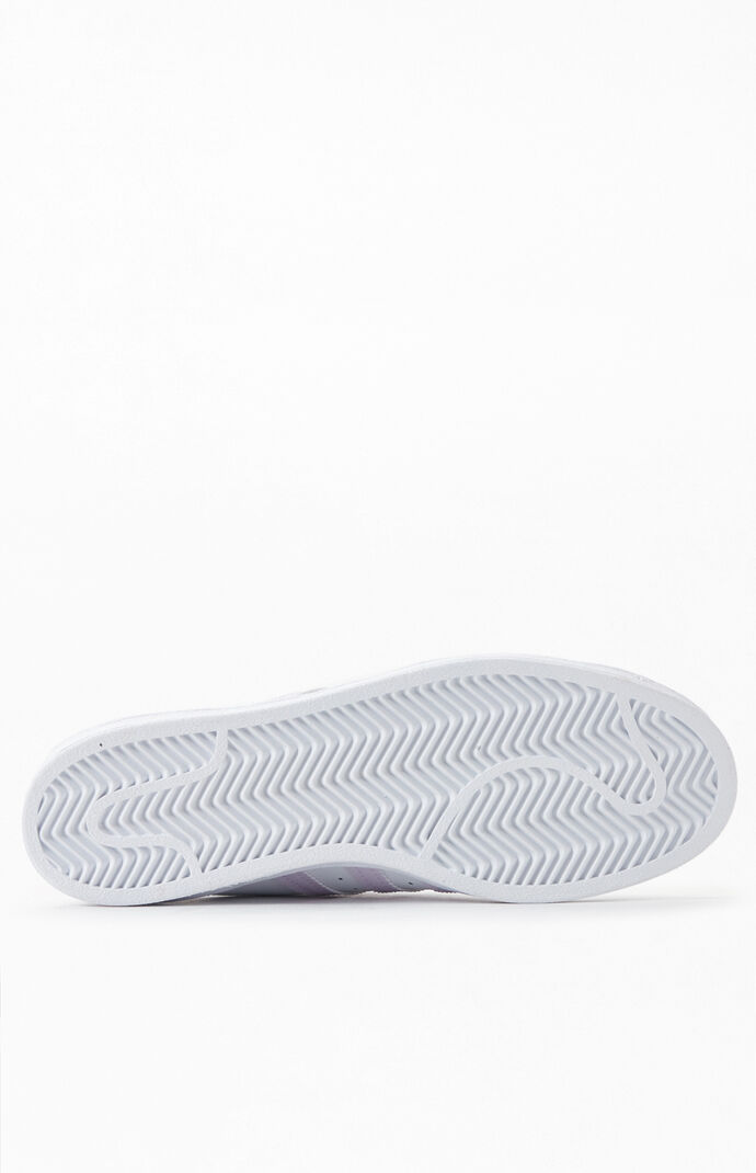 Women's Superstar White & Purple Shoes