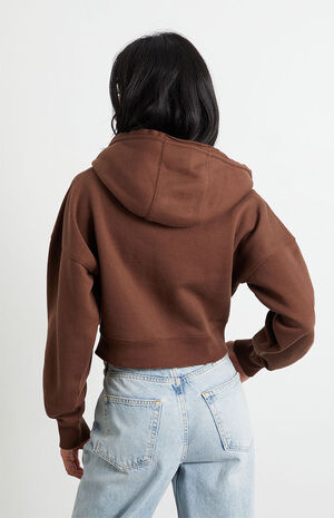 Brown Betty Full Zip Cropped Hoodie image number 3