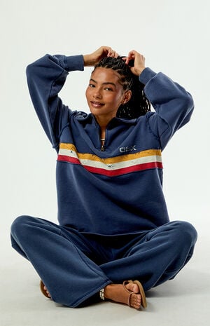 x Outer Banks OBX Quarter Zip Oversized Sweatshirt image number 5