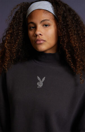By PacSun Studded Bunny Mock Neck Sweatshirt image number 2