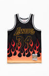 O'Neal Lakers Flames Basketball Jersey O'Neal Lakers Flames Basketball Jersey image number null