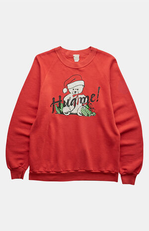 '90s Hug Me Christmas Crew Neck Sweatshirt image number 1