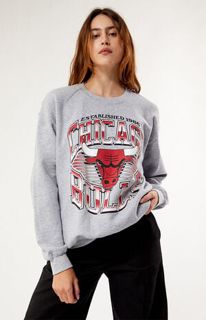 Chicago Bulls Chrome Lines Crew Neck Sweatshirt