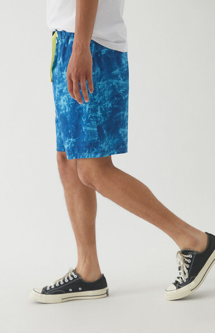 Blue Belted Utility Shorts