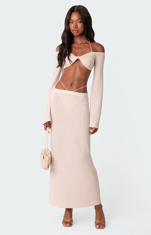 Celeste Low Rise Strap Maxi Skirt image number 1