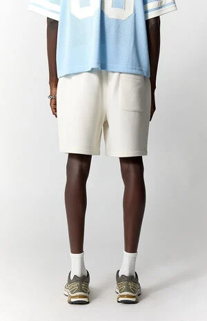 Cream Fleece Volley Sweat Shorts image number 4