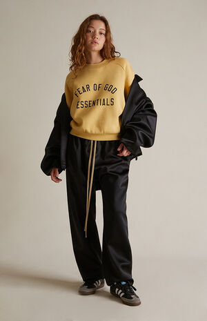 Women's Black Satin Bomber Jacket image number 6