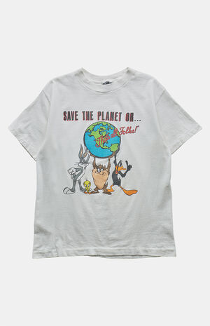 90s Save the Planet Or...That's All Folks Graphic T-Shirt image number 1