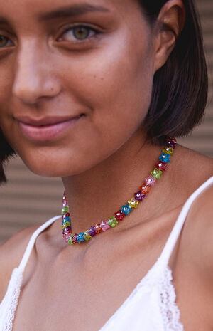 Beaded Star Choker Necklace image number 1