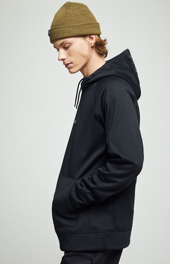 Black Crown Bonded Pullover Hoodie