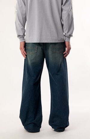 Blake Extreme Baggy Jeans Flap Pocket Dark Wash image number 4