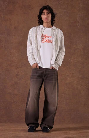 Mason Baggy Barrel Jeans Brown image number 1