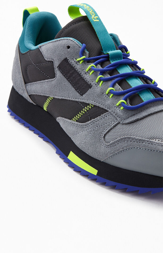 Grey & Purple CL Leather Ripple Trail Shoes