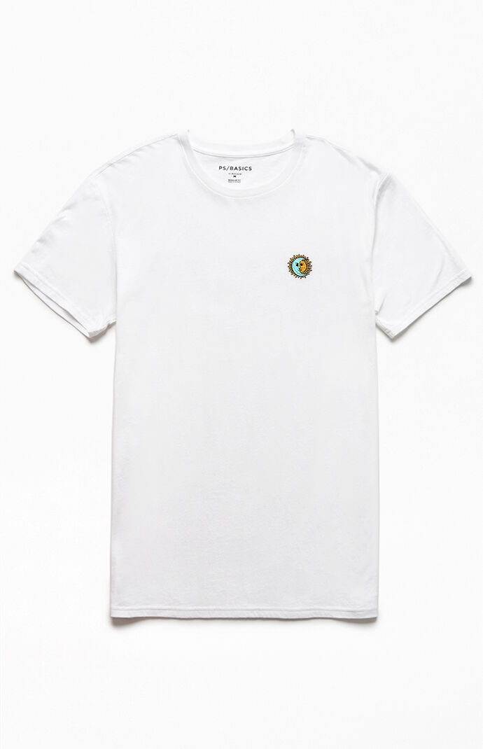 Embroidered Sun Moon T-Shirt