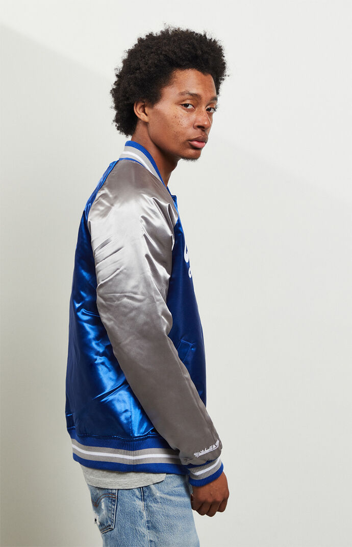 mitchell and ness dodgers satin jacket