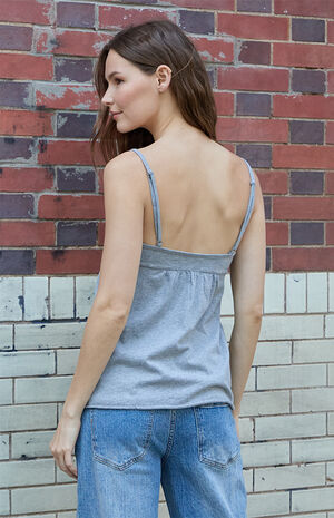 Gray Babydoll Tank Top image number 3