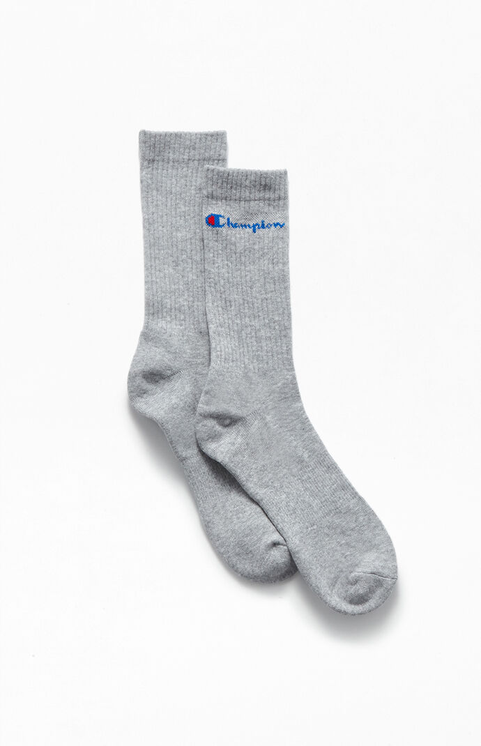 Horizontal Script Crew Socks