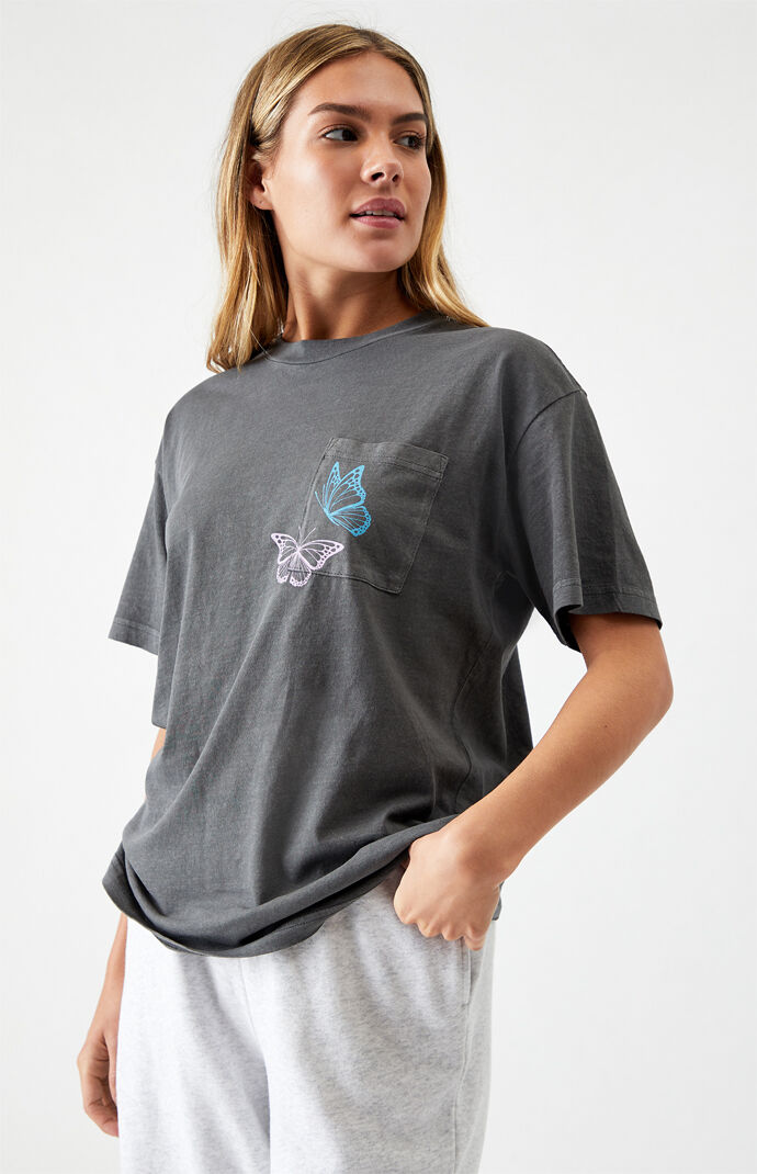 Two Butterflies Pocket T-Shirt