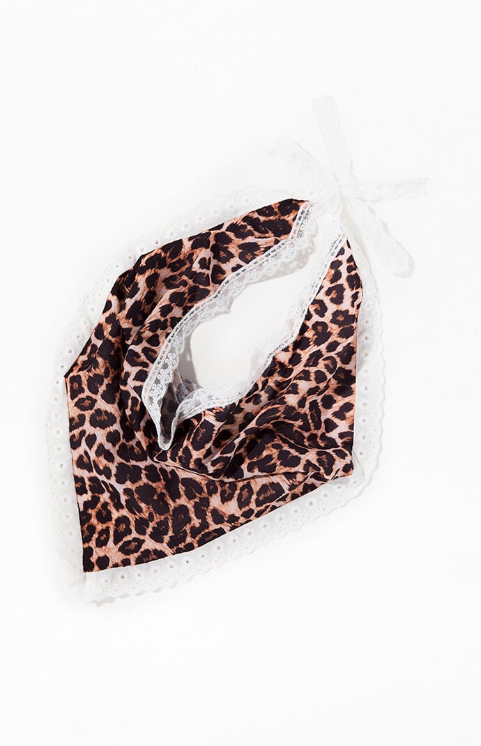 LA Hearts Leopard Headscarf
