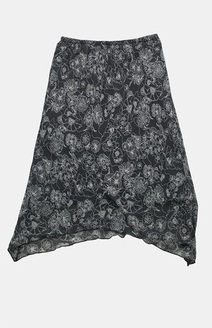 Black '90s Y2K Midi Skirt image number 2