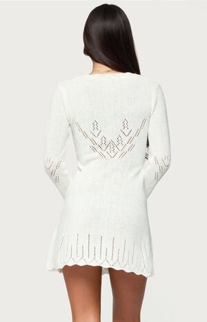 Shaia Pointelle Knit Mini Dress image number 3