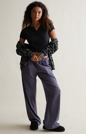 Gemma Waffle Knit Henley Crop Top image number 3