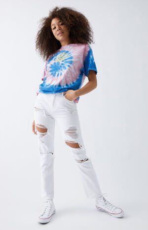 White Mom Jeans image number 1