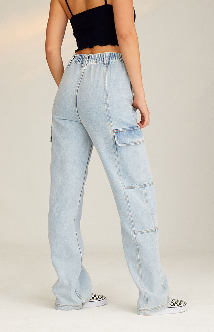 PacSun Light Blue Baggy Elastic Waist 