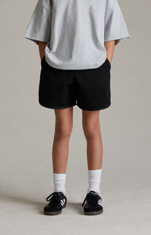 Essentials Jet Black Sweat Shorts image number 3