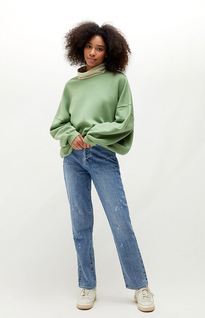 turtleneck crew neck sweatshirt