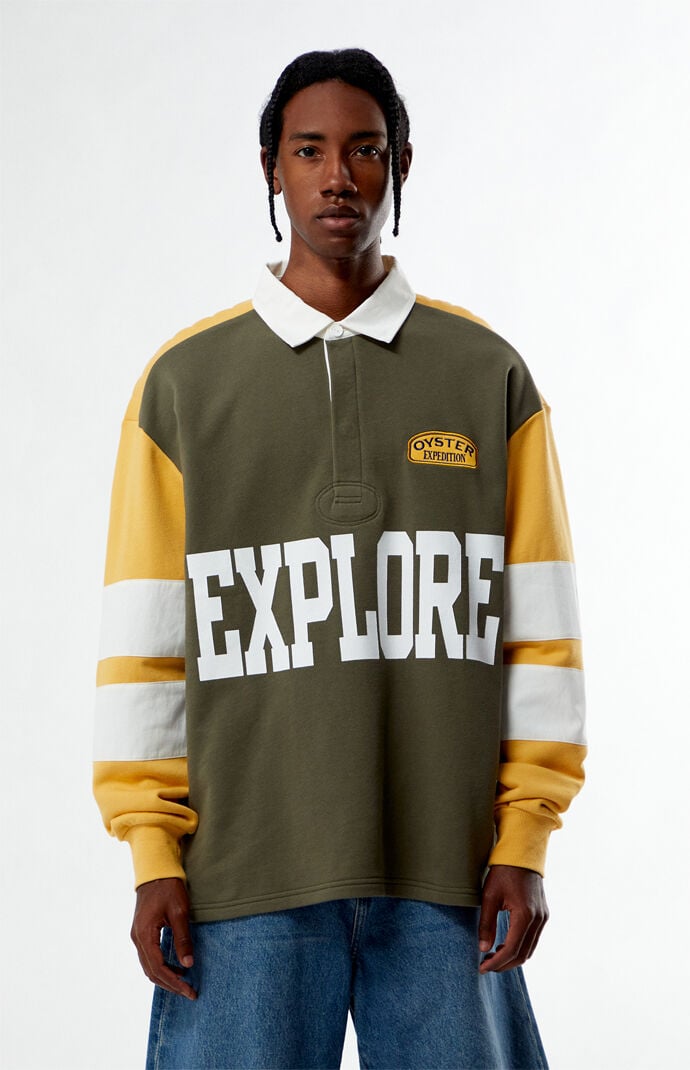 OYSTER EXPEDITION Explore Long Sleeve Rugby Shirt | Pacsun
