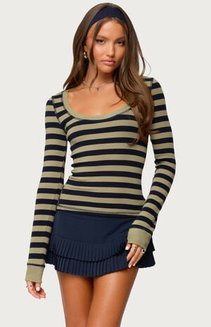 Rainey Striped Long Sleeve Top image number 1