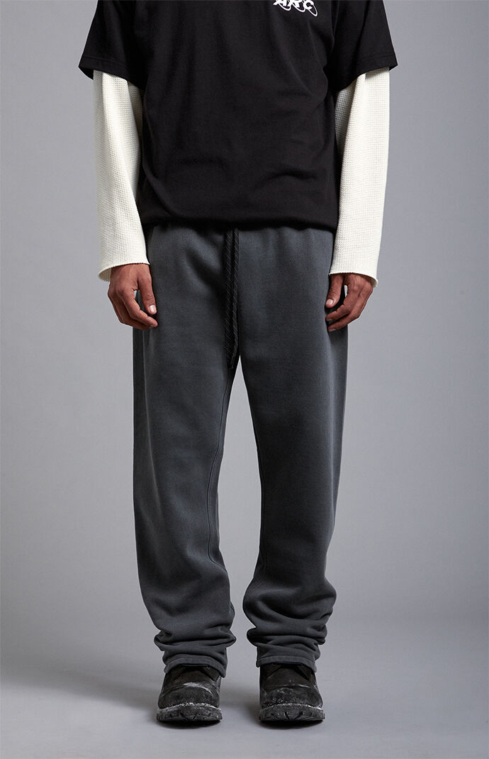 A.R.C. Washed Black Heavyweight Fleece Baggy Sweatpants