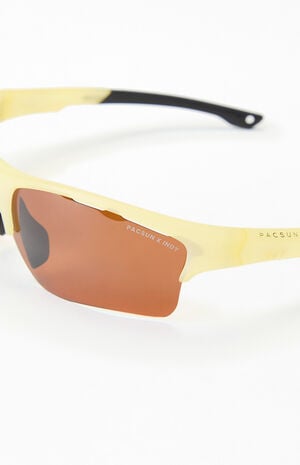 x PacSun Cream Classic Sport Shield Sunglasses image number 5