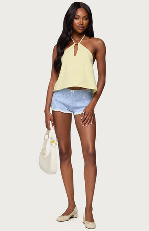 Oliviana Linen Look Halter Top image number 5