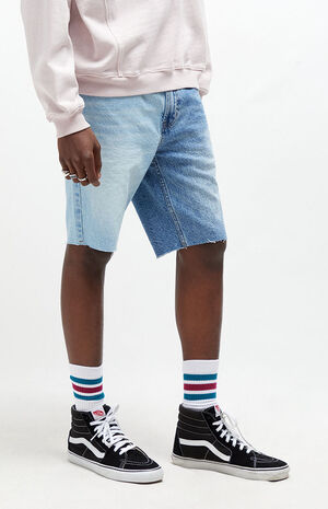 Mike Split Cutoff Denim Shorts image number 3