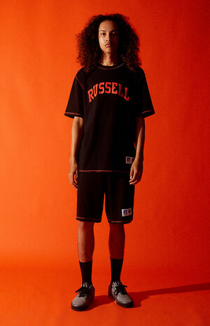 x Russell Athletic Black Volley Shorts x Russell Athletic Black Volley Shorts image number null