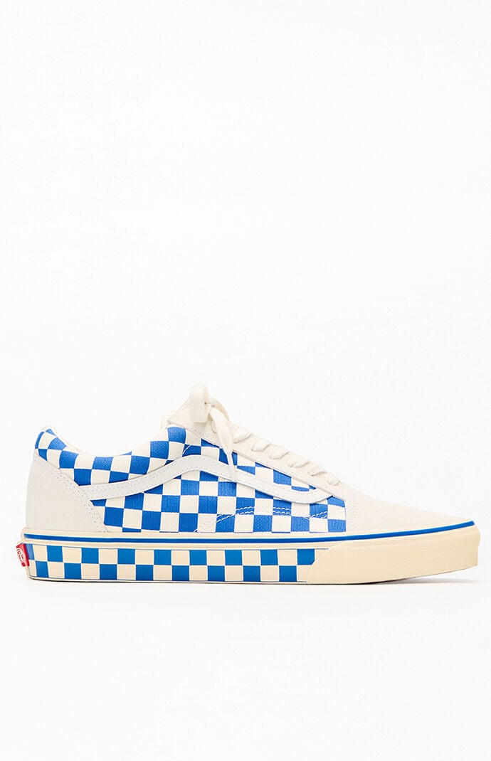 Vans Navy Checkerboard Old Skool Shoes