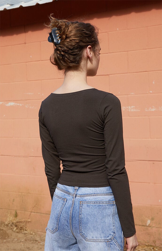 John Galt Amara Surplice Long Sleeve Top