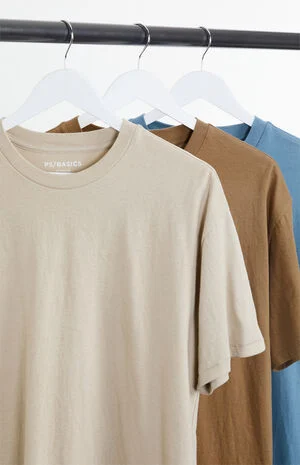 3 Pack Reese Solid Color T-Shirts image number 2