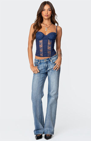 Avena Linen Look Lacey Corset image number 5