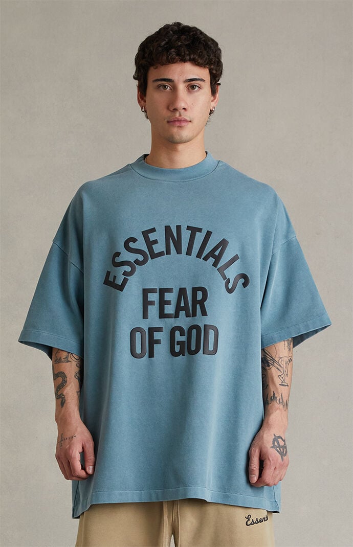 Fear of God ESSENTIALS Faded Coastal Campus '90s Short Sleeve T-Shirt