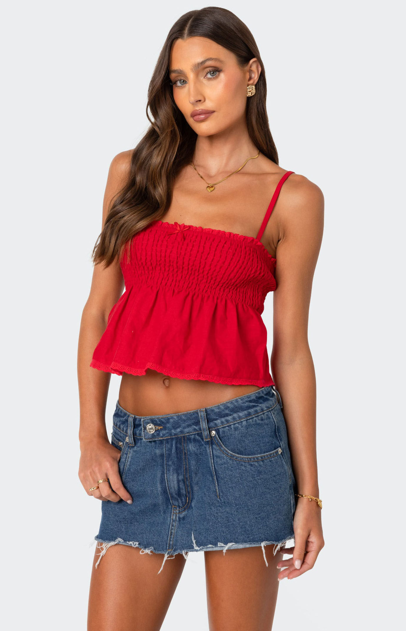 Edikted Millie Scrunch Tank Top