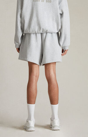 Light Heather Grey Fleece Running Shorts image number 6