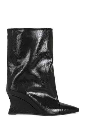 Women's Vinci Black Wedge Booties image number 1