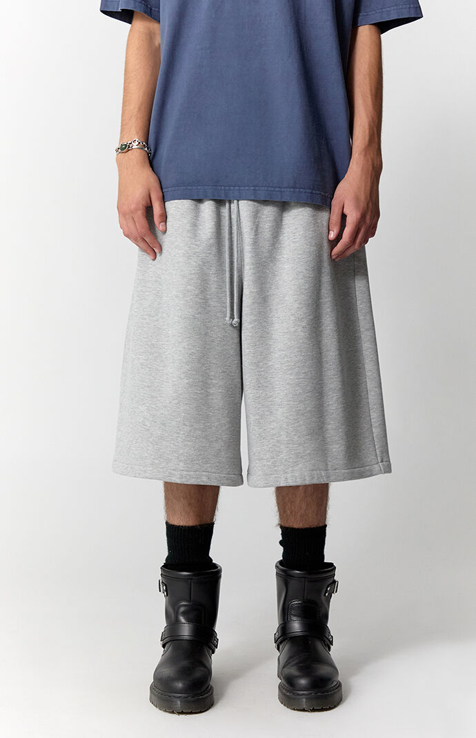 Pacsun Heather Grey Fleece Ultra Baggy Sweat Shorts