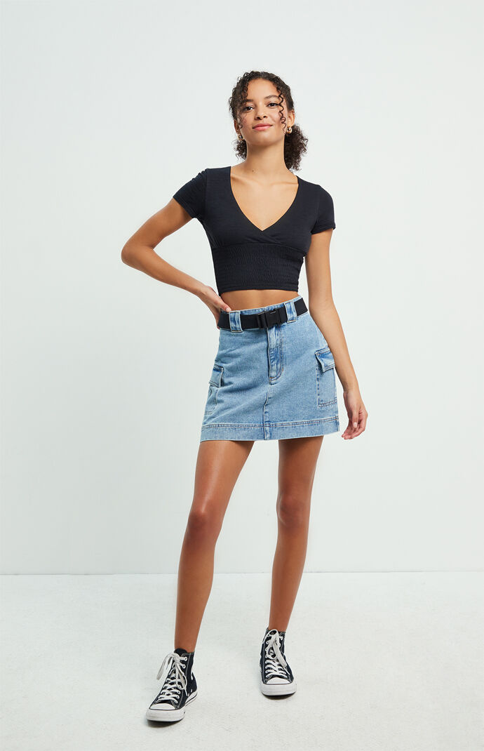Belted Cargo Skirt